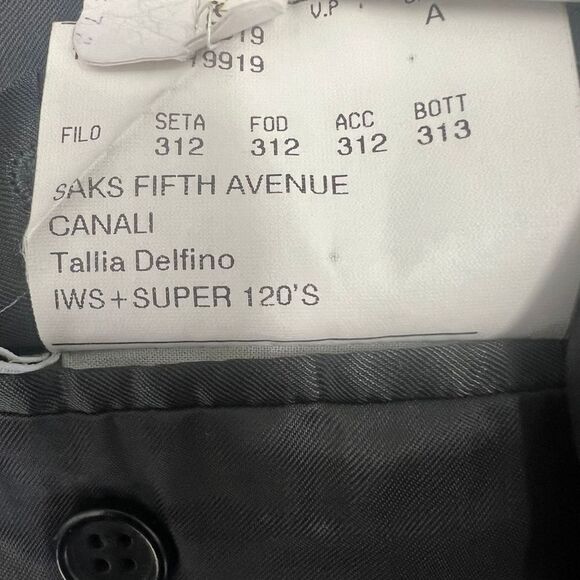 Canali‎ Super 120's Men Wool Suit Jacket Blazer Size 52R/ US 42R - Picture 13 of 16